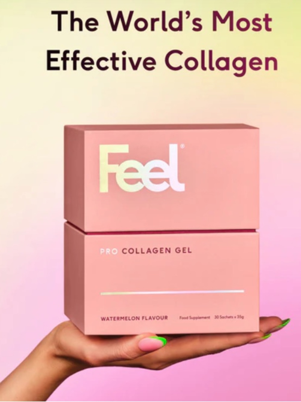 Vegan Feel Pro Collagen. 30 watermelon Vegan Sachets. New. Sealed